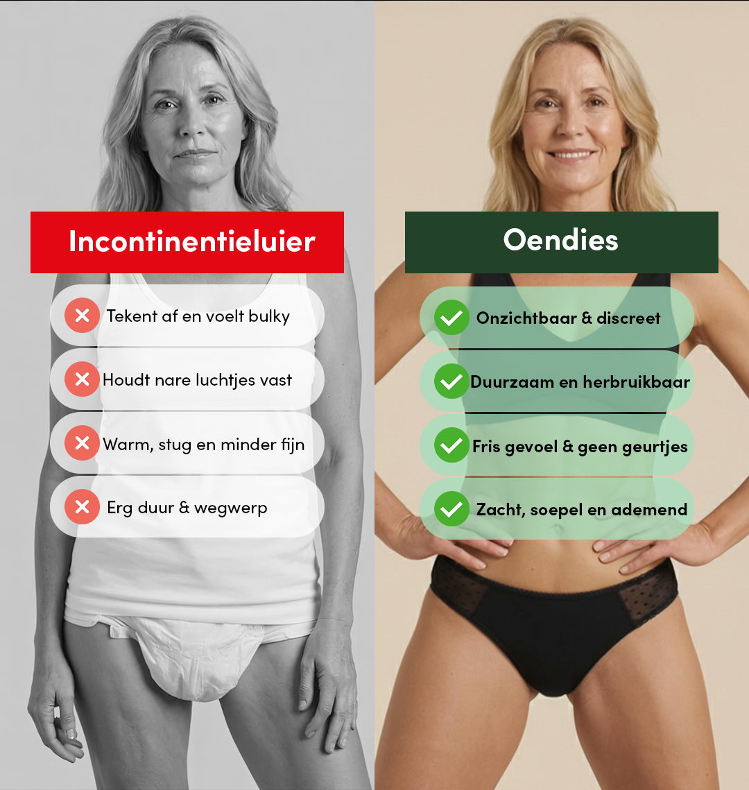 Everyday Brief | Svær urinlækage | 100% lækagesikker, dag & nat | Sort