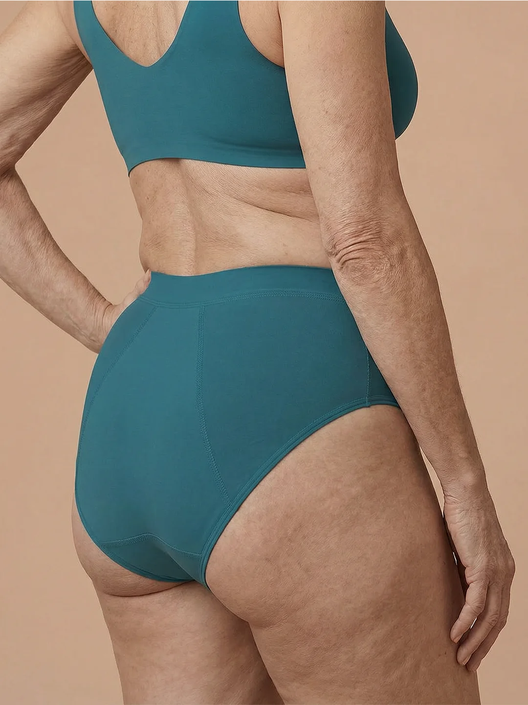 Sømløs Brief | Let urinlækage | Ultra blød & sømløs | 100% lækagesikker & Økologisk Bomuld| Grøn