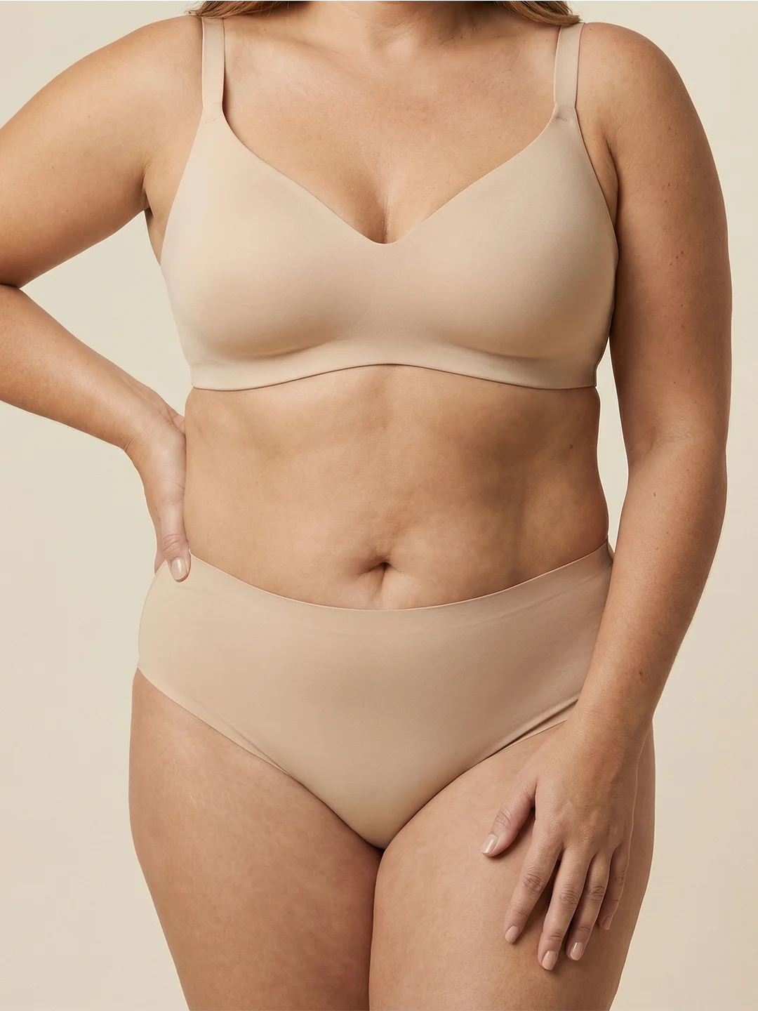 High Waist Brief | Kraftig urinlækage | Ultra blød & sømløs | 100% lækagesikker & Økologisk Bomuld | Abrikos