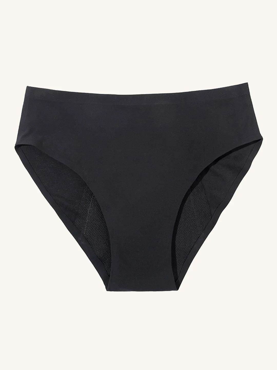 High Waist Brief | Kraftig urinlækage | Ultra blød & sømløs | 100% lækagesikker & økologisk bomuld | Sort