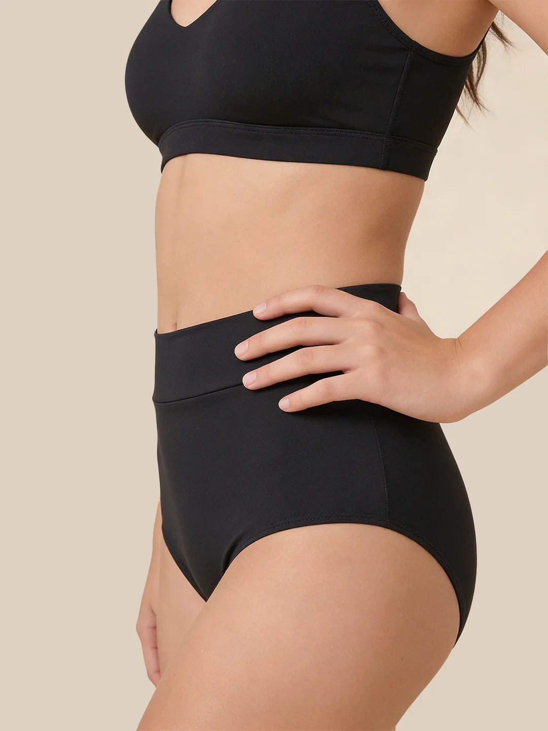 Menstruation Svømning Brev Teenagere | Ekstra intens | 100% lækagesikker | Sort