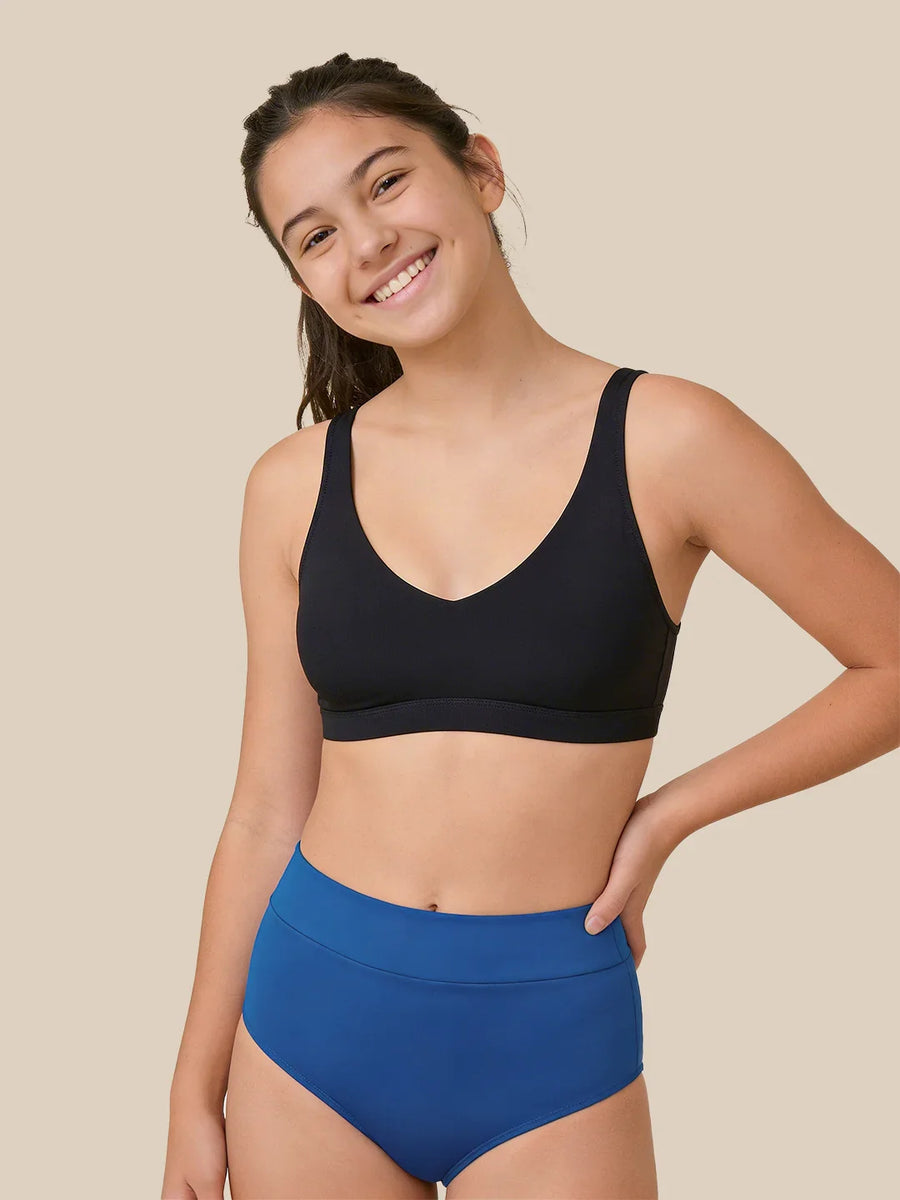 Menstruation Svømning Brev Teenagere | Ekstra intens | 100% lækagesikker | Blå