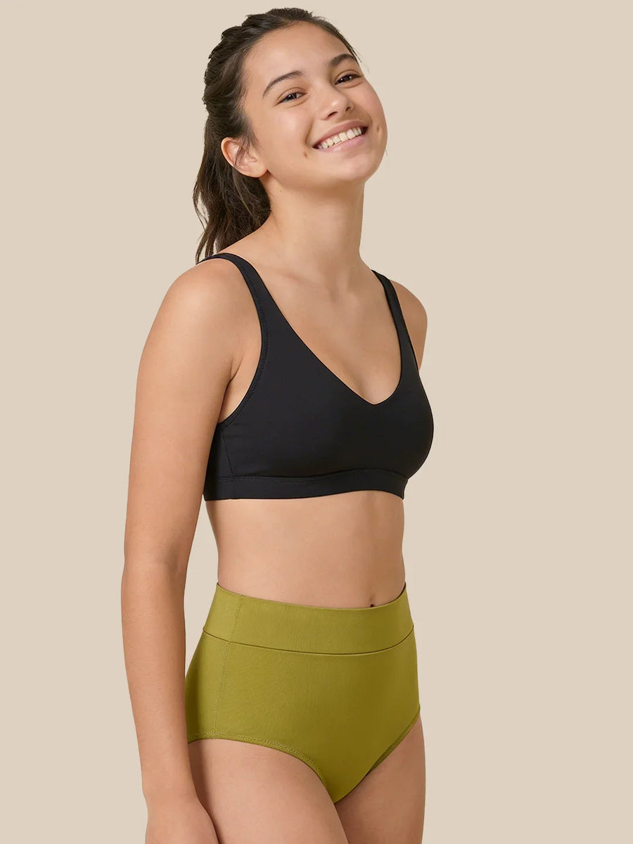 Menstruation Svømning Brev Teenagere | Ekstra intens | 100% lækagesikker | Grøn