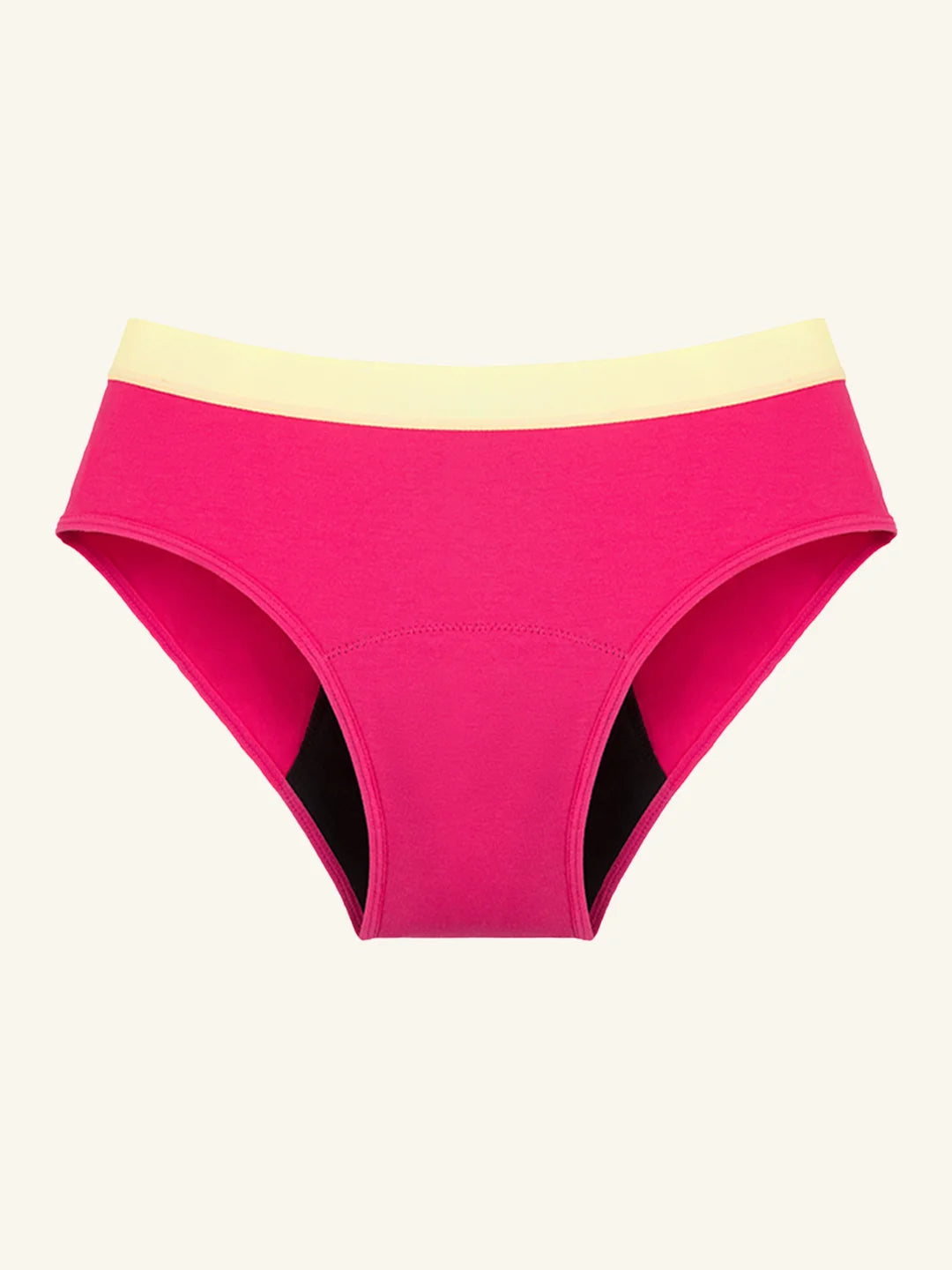 Hipster Brief | 100% lækagesikker, dag & nat | Rød gul | Menstruationstrusser