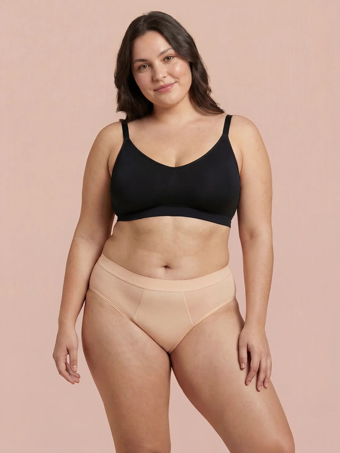 Invisible Hugger | 100% lækagesikker, dag & nat | Abrikos | Menstruationstrusser