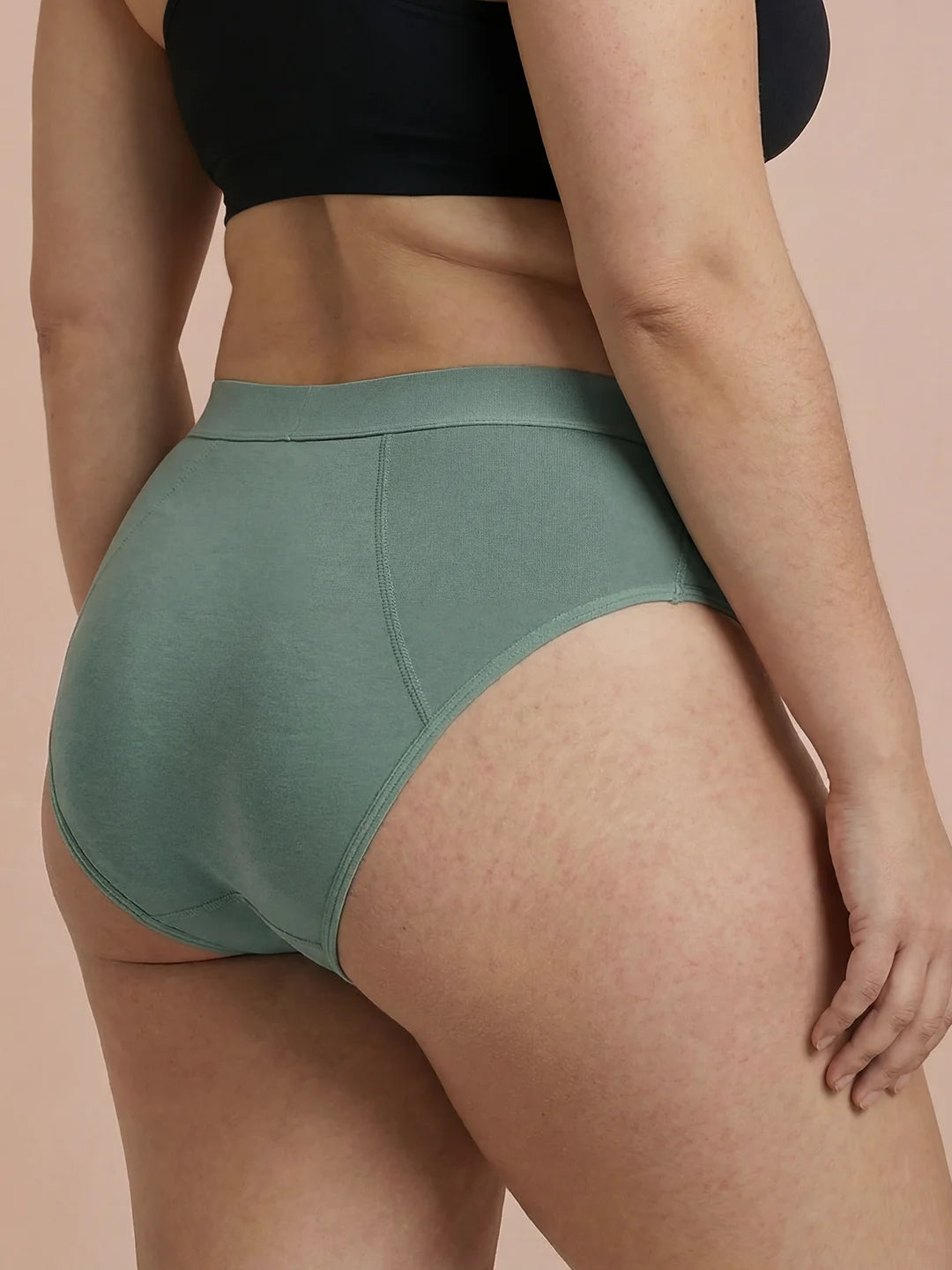 Invisible Hugger | 100% lækagesikker, dag & nat | Grøn | Menstruationstrusser