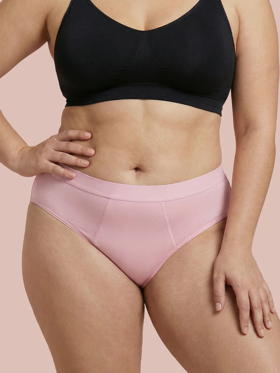 Invisible Hugger | 100% lækagesikker, dag & nat | Lyserød | Menstruationstrusser