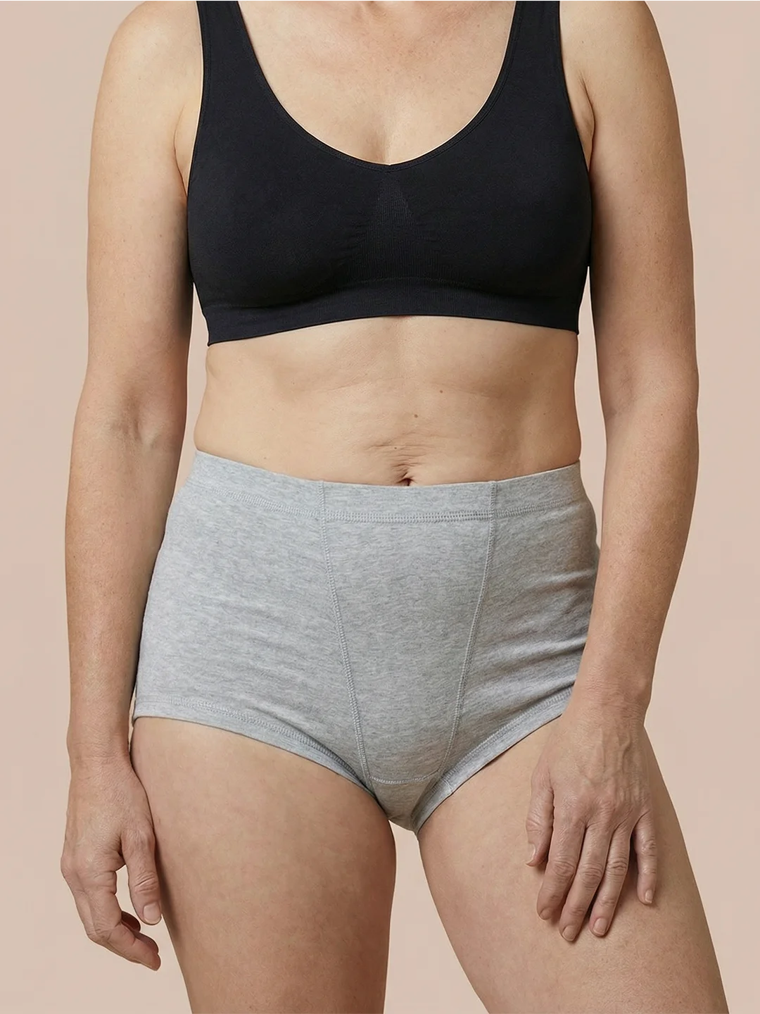 Inkontinens Boxershorts | Kraftig Urinlækage | 100% lækagesikker, dag & nat | Grå