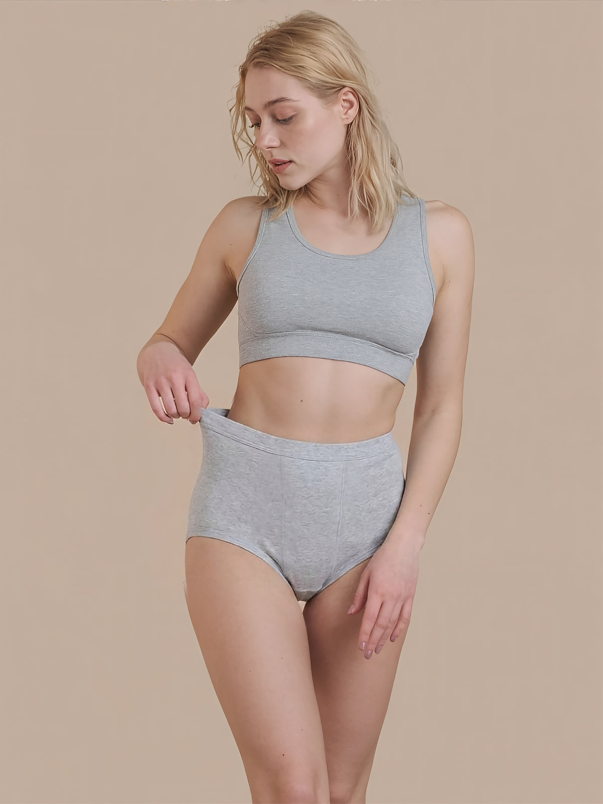 Boyfriend Brief | 100% lækagesikker, dag & nat | Grå | Menstruationstrusser