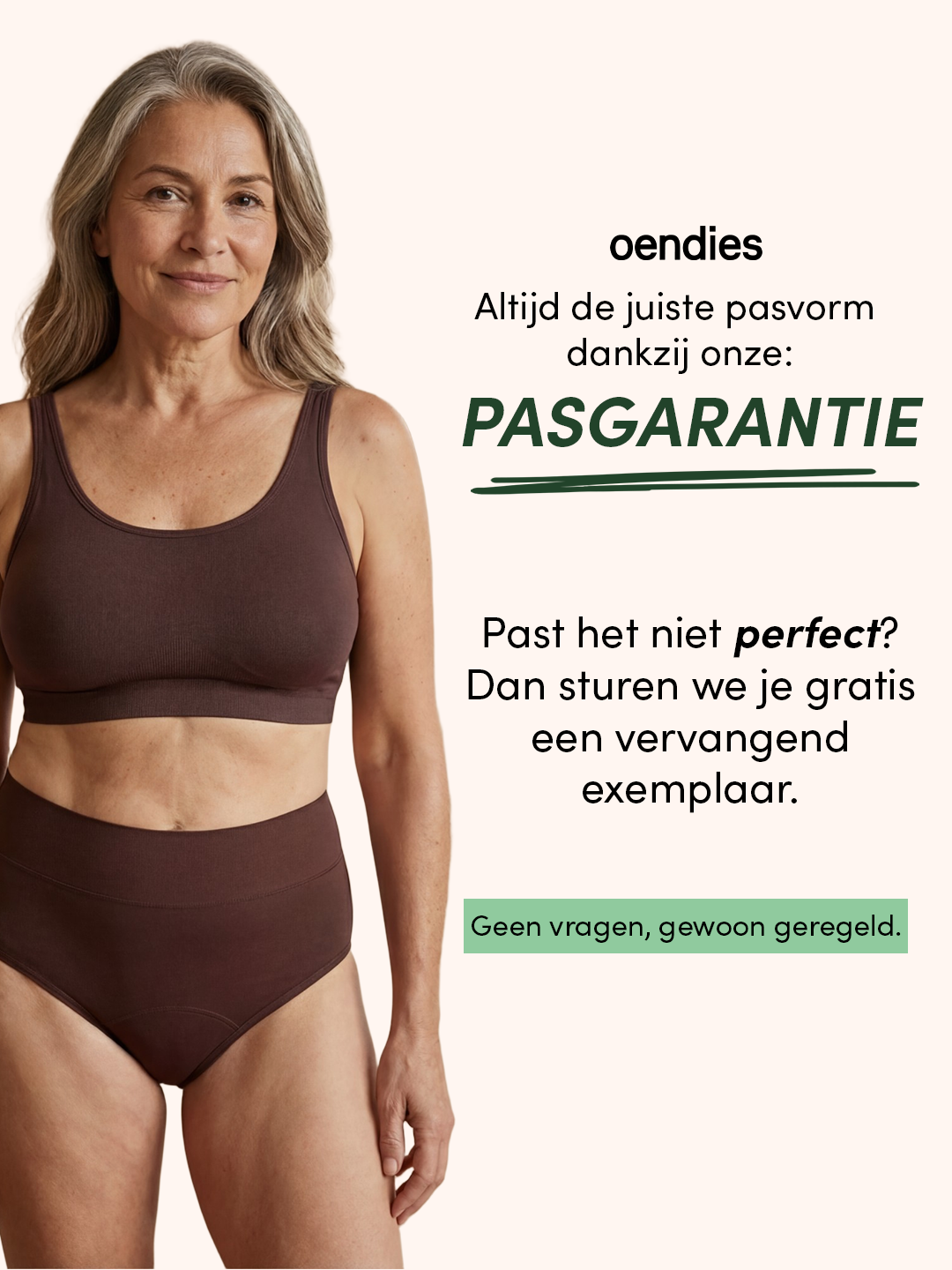Huggster Brief | Pakke med 10 | Kraftig Urinlækage | 100% lækagesikker, dag & nat | Brun