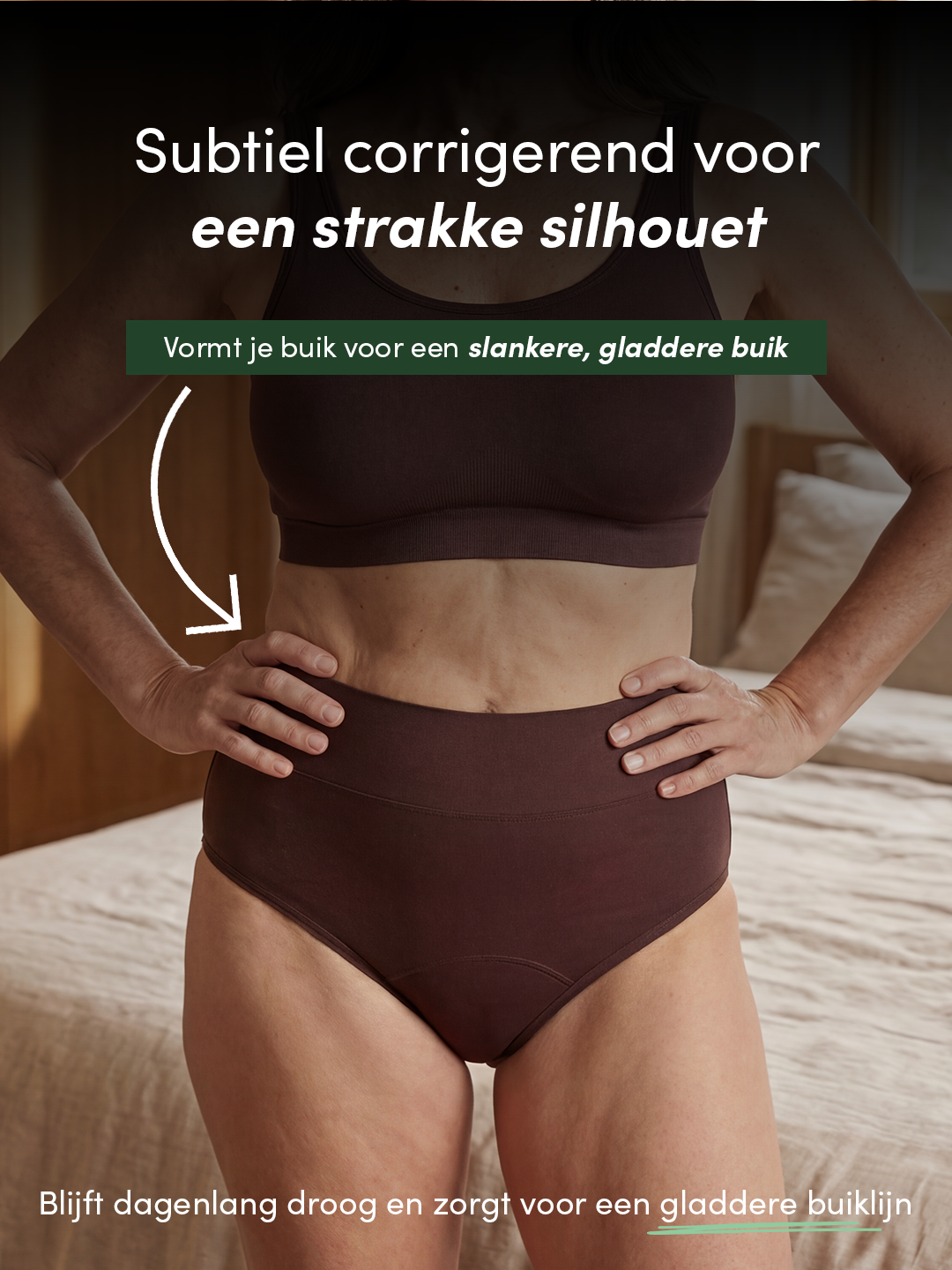 Huggster Brief | Pakke med 10 | Kraftig Urinlækage | 100% lækagesikker, dag & nat | Brun