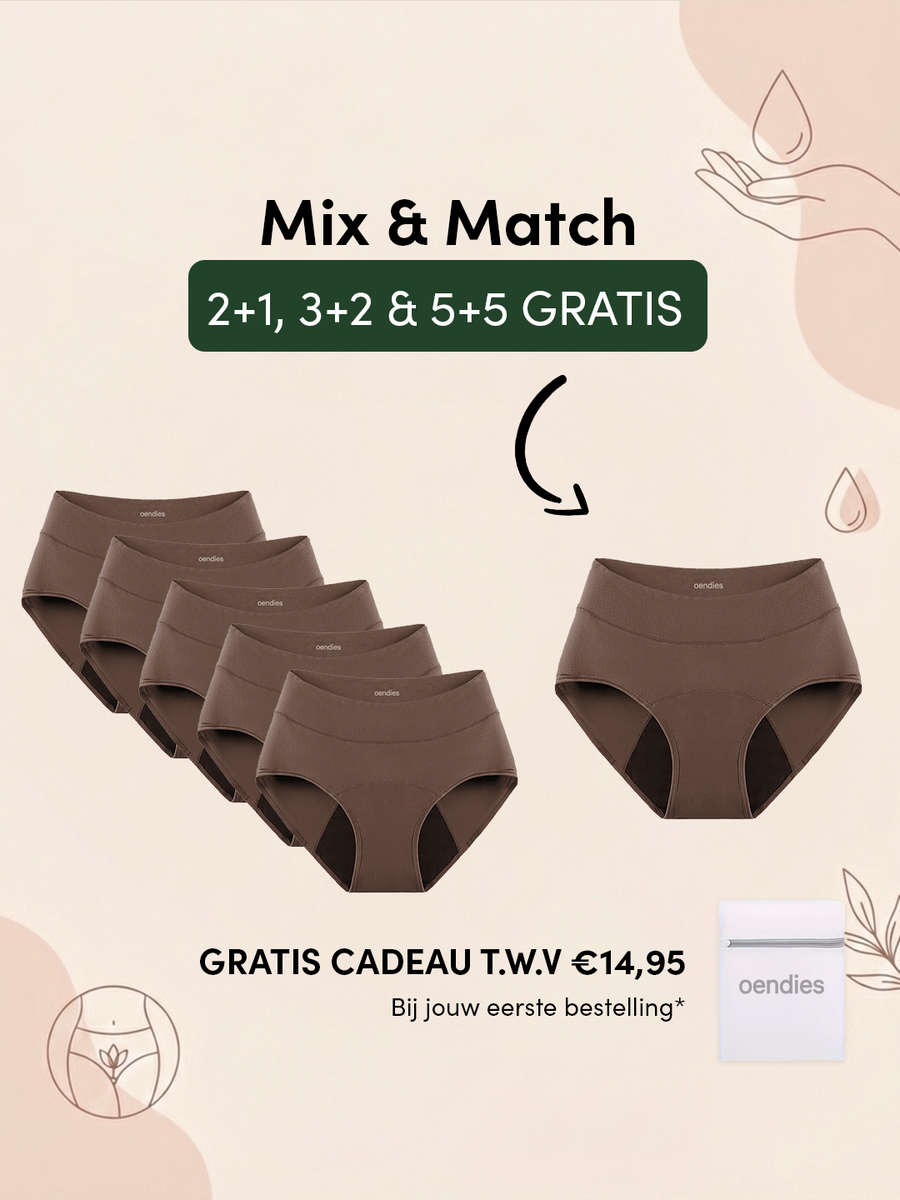 Huggster Brief | Pakke med 10 | Kraftig Urinlækage | 100% lækagesikker, dag & nat | Brun