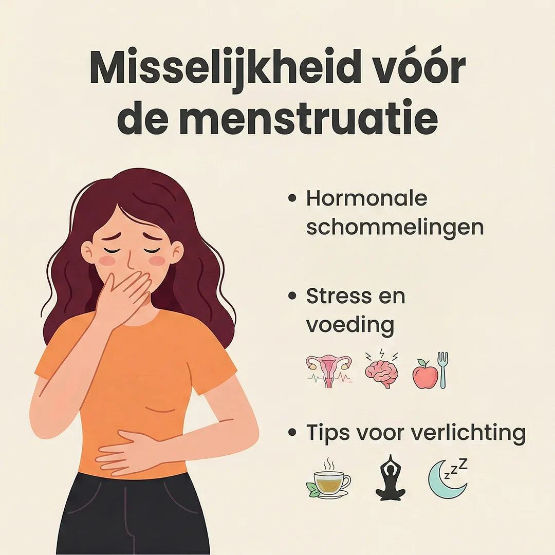 Misselijkheid voor de menstruatie: Oorzaken en 5 snelle tips tegen PMS