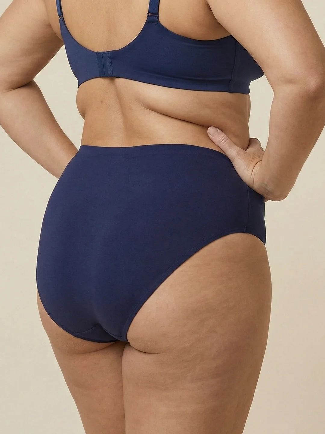 High Waist Brief | Kraftig urinlækage | Ultra blød & sømløs | 100% lækagesikker & Økologisk Bomuld | Blå