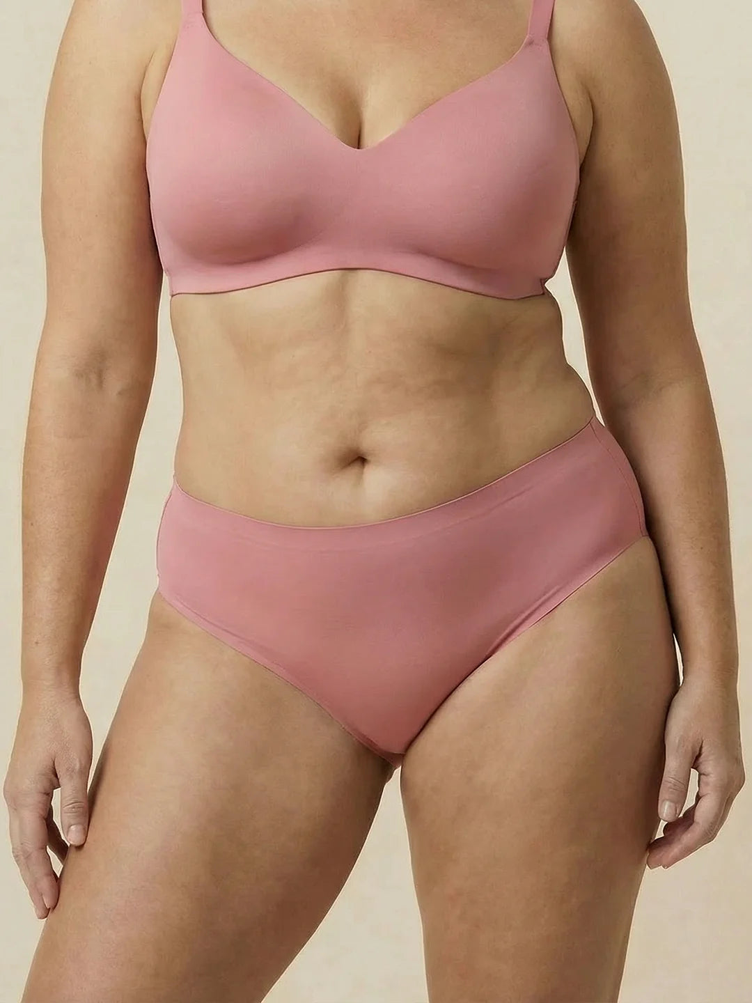 High Waist Brief | Kraftig urinlækage | Ultra blød & sømløs | 100% lækagesikker & økologisk bomuld | Lyserød | Menstruationstrusser