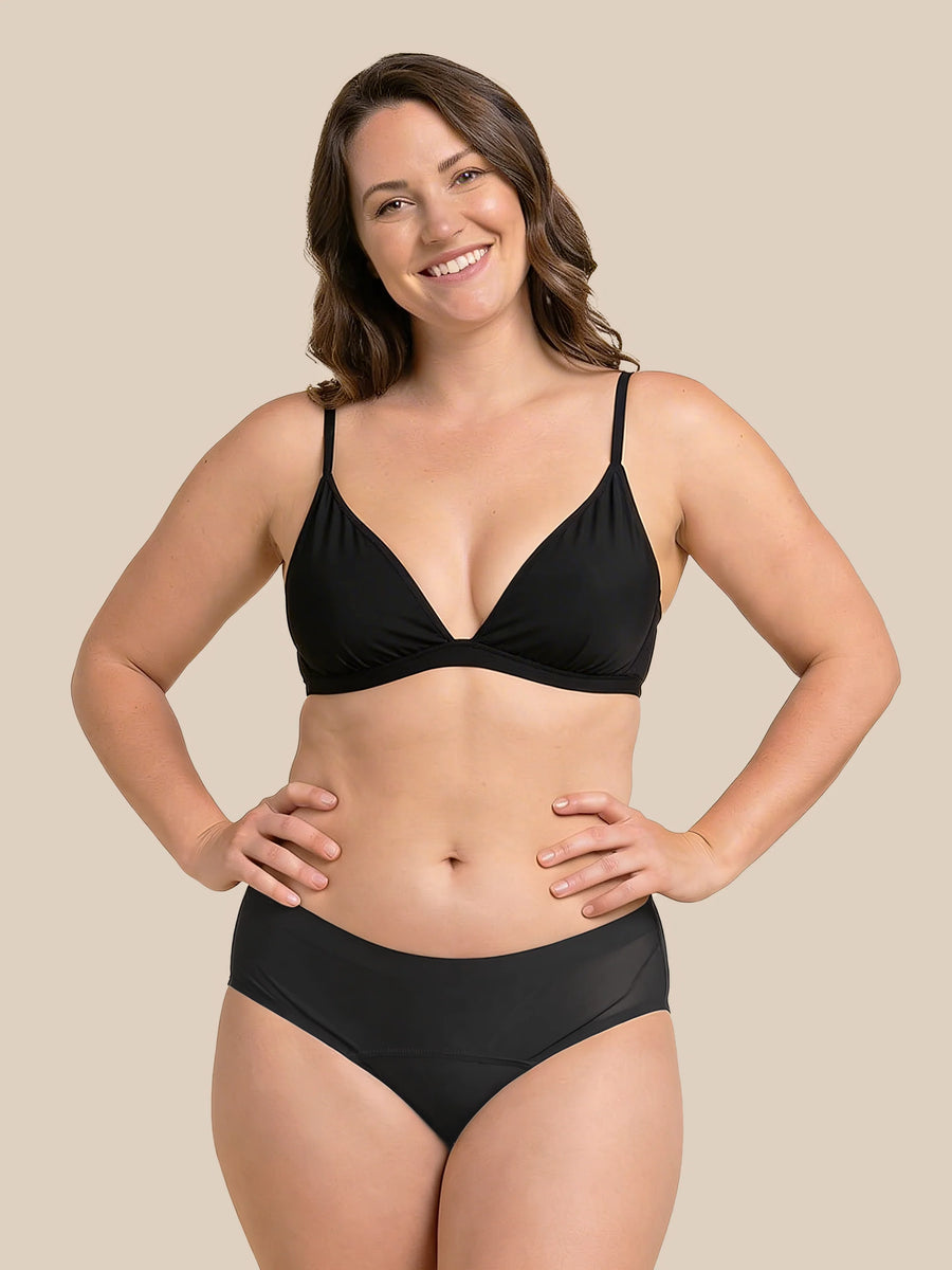 Menstruation Svømmebrev | Ekstra intens | 100% lækagesikker | Sort