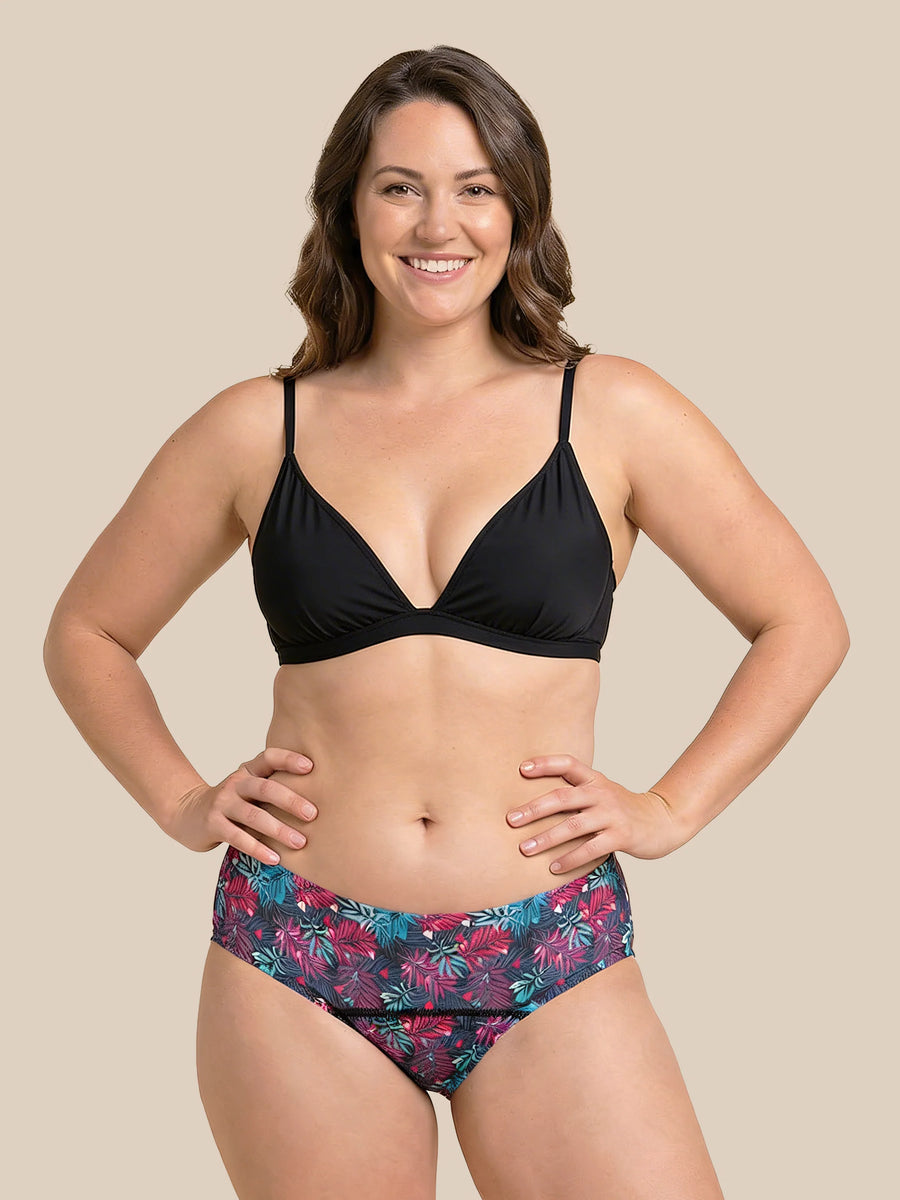 Menstruation Svømmebrev | Ekstra intens | 100% lækagesikker | Blomster