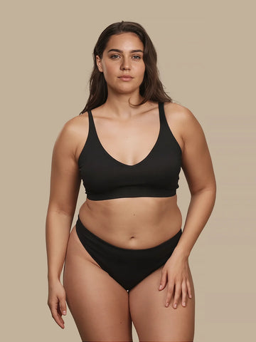 Naadloze Brazilian | Ultra zacht & naadloos | 100% lekvrij | Zwart