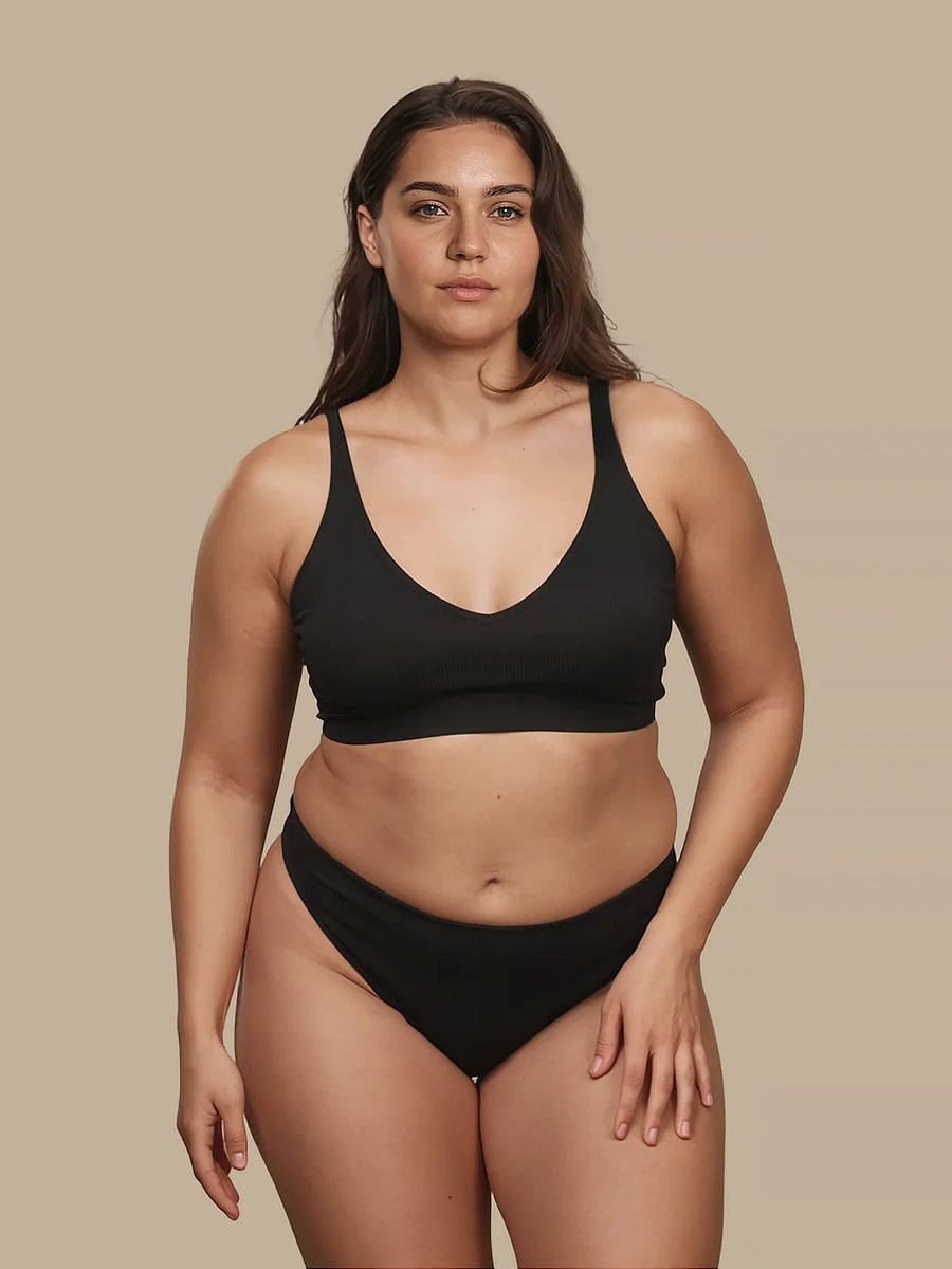 Naadloze Brazilian | Ultra zacht & naadloos | 100% lekvrij | Zwart