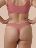 Naadloze Brazilian | Let urinlækage | Ultra blød & sømløs | 100% lækagesikker & Økologisk Bomuld | Lyserød