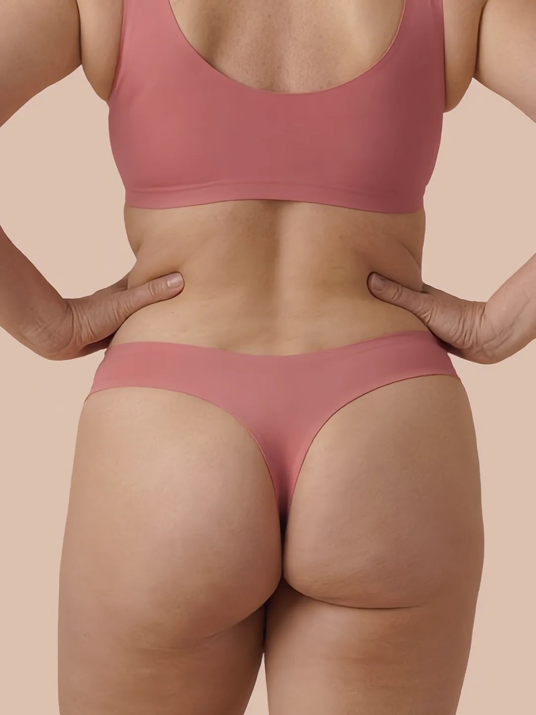 Naadloze Brazilian | Let urinlækage | Ultra blød & sømløs | 100% lækagesikker & Økologisk Bomuld | Lyserød