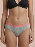 Hipster Brief | 100% lækagesikker, dag & nat | Grå-Laks | Menstruationstrusser