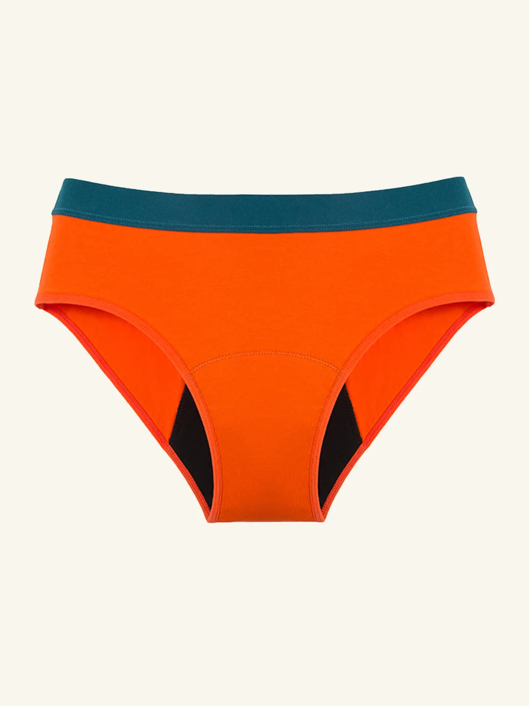 Hipster Brief | 100% lækagesikker, dag & nat | Orange | Menstruationstrusser