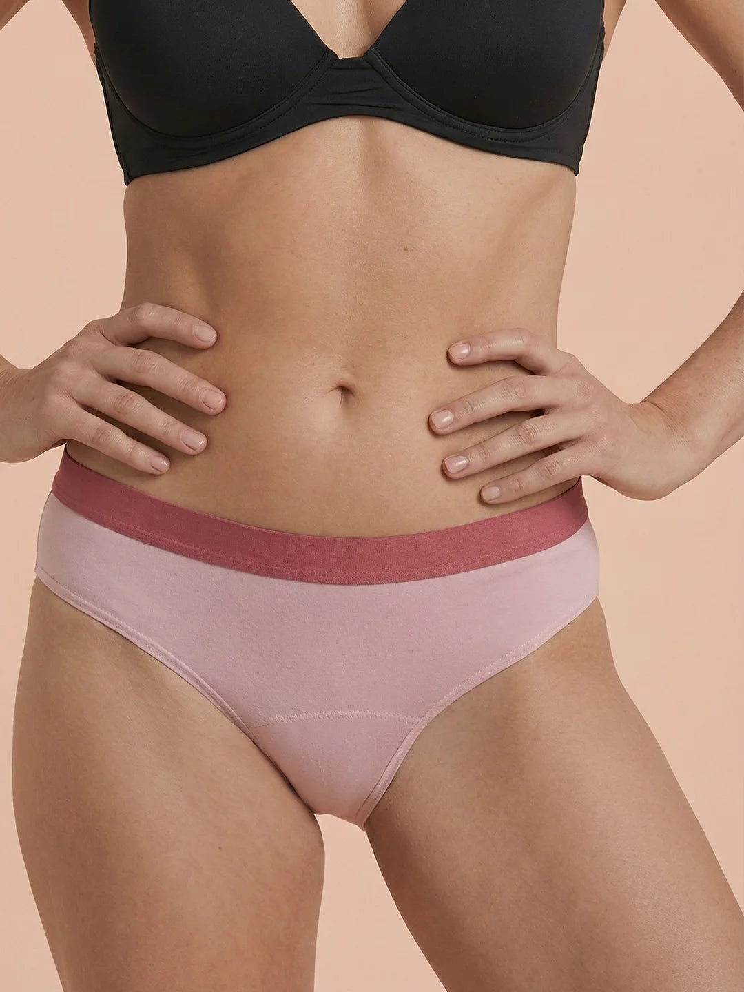 Hipster Brief | 100% lækagesikker, dag & nat | Lyserød | Menstruationstrusser