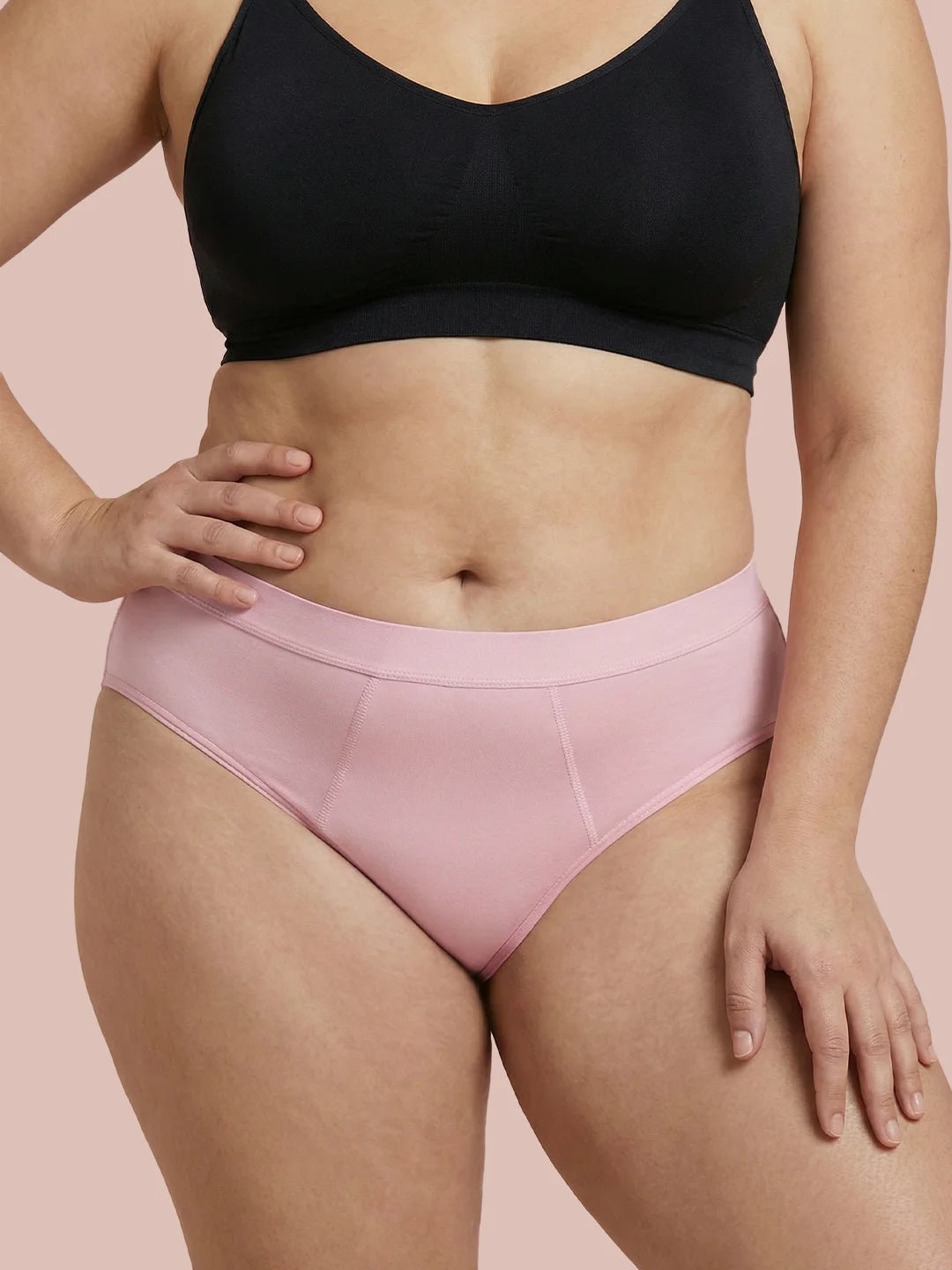 Invisible Hugger | 100% lækagesikker, dag & nat | Lyserød | Menstruationstrusser